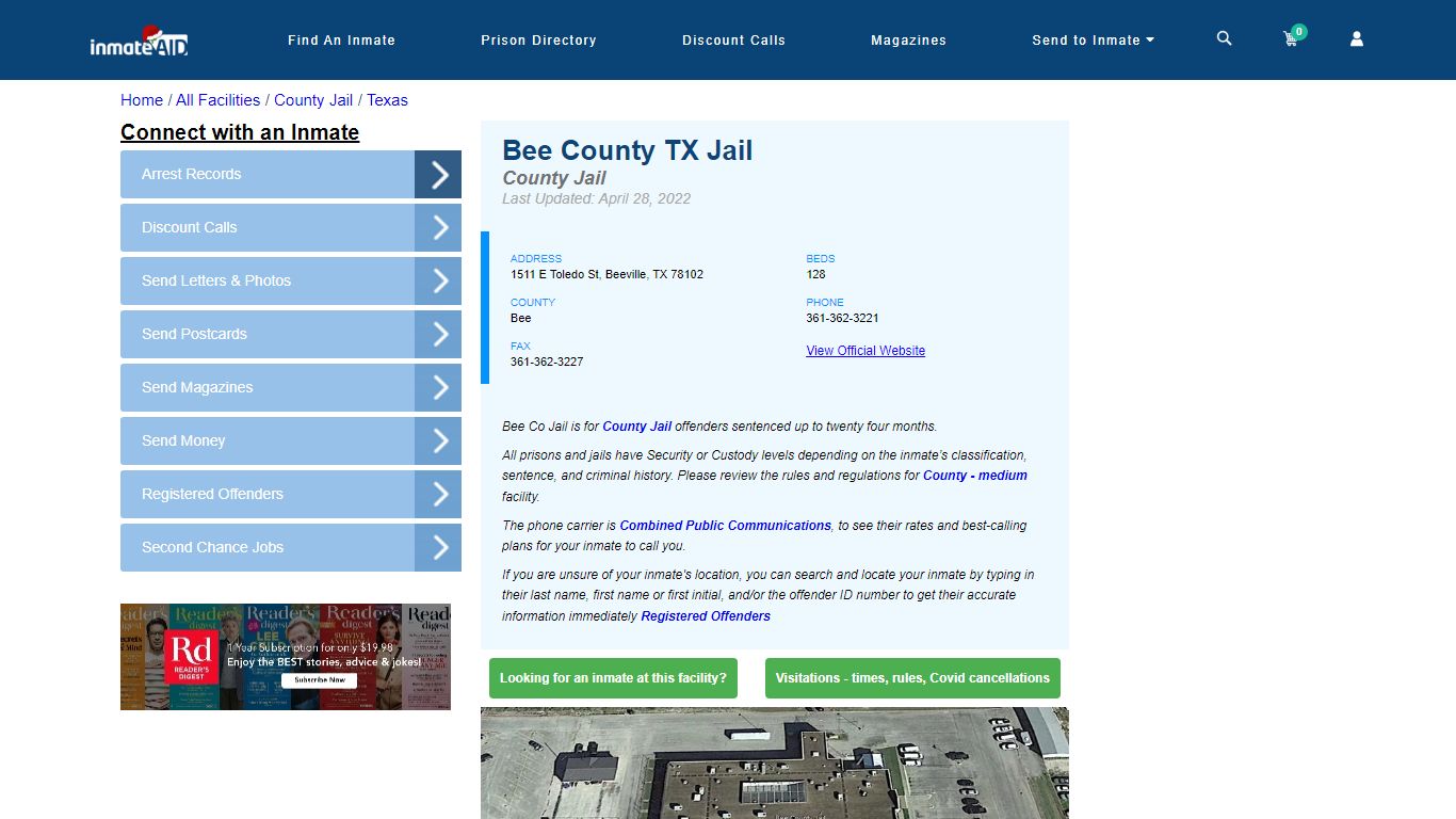 Bee County TX Jail - Inmate Locator - Beeville, TX